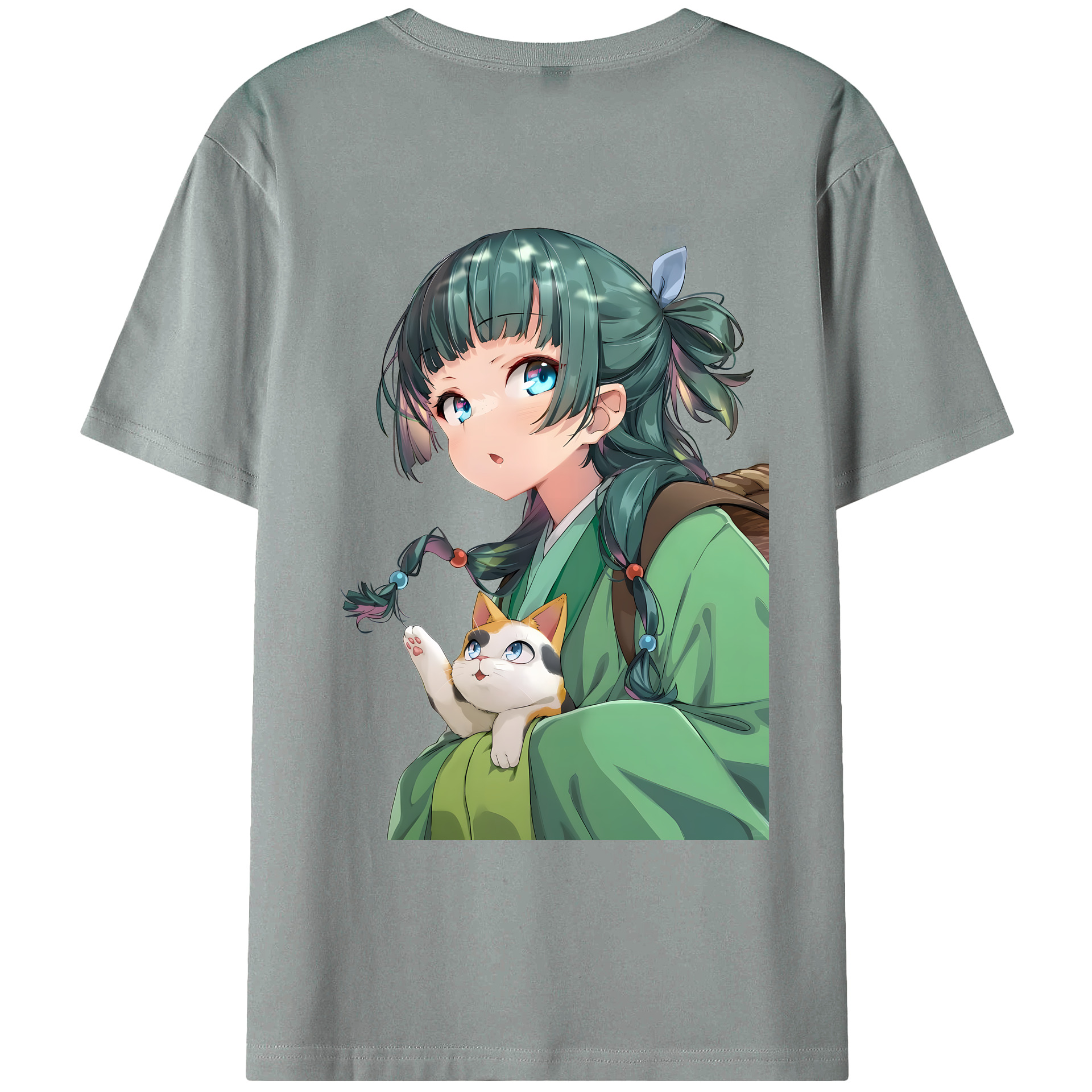 （画像用） 薬屋のひとりごと The Apothecary Diaries 綿100％ メンズ半袖Tシャツ（バックプリント） 通気性
